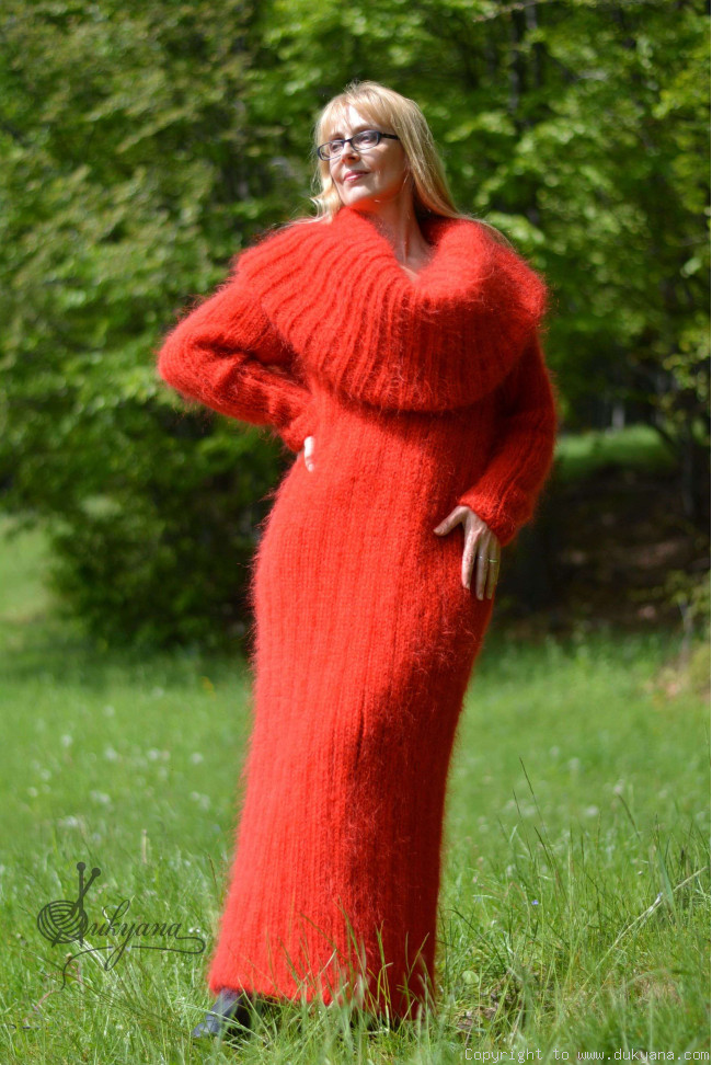 Red cowl neck sweater dress sales